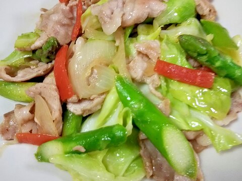春野菜と豚肉のシンプル炒め